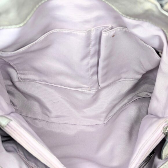 SOLD Coach Silver Lynn Canvas Jacquard Leather Soho Flap Y2K Satchel F18912 - Picture 9 of 11